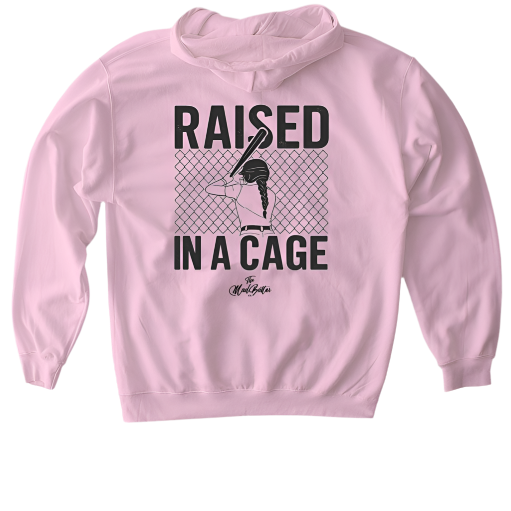 Raised In A Cage Softball Hoodie (Youth)