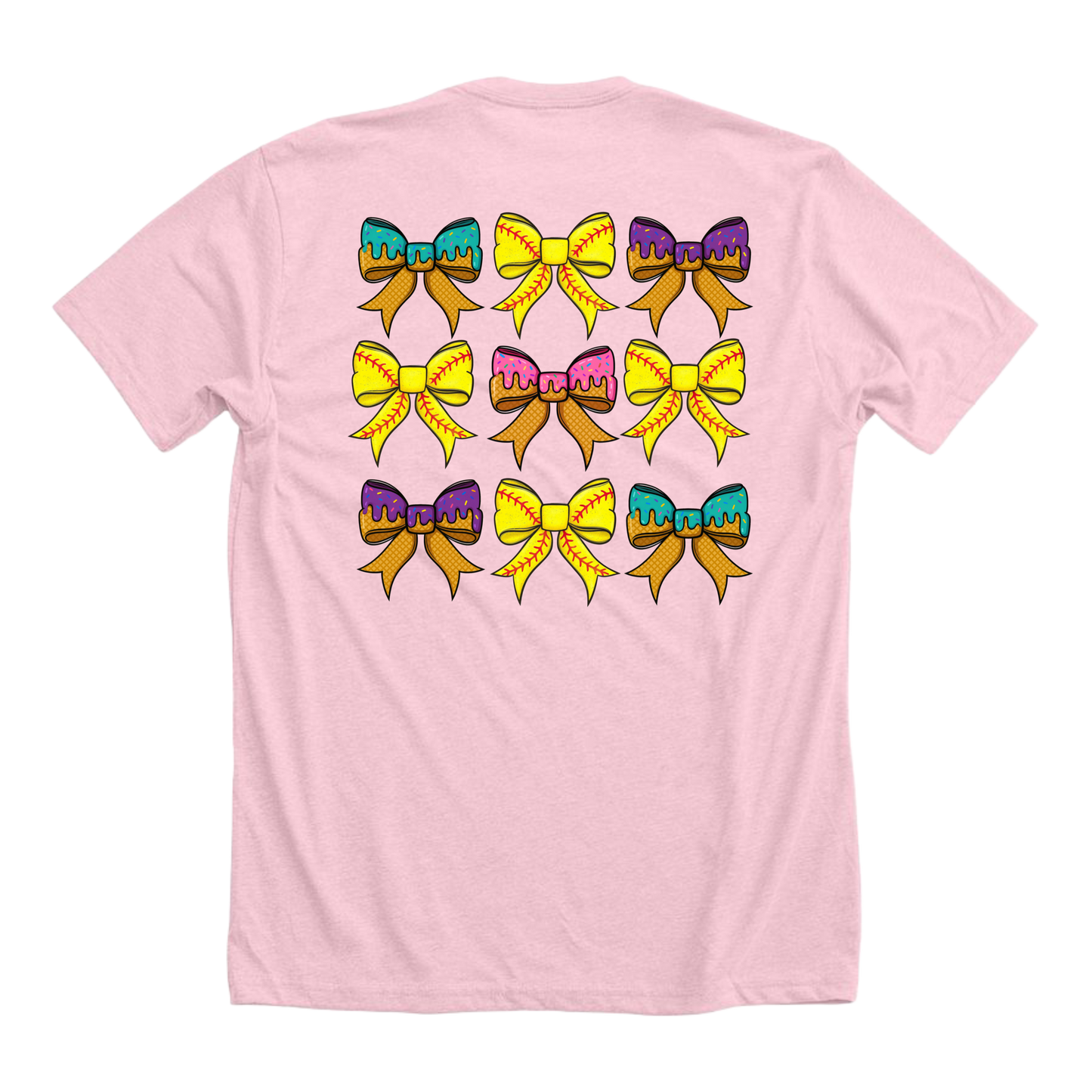 Softball Sundae Bow Tee (Youth)
