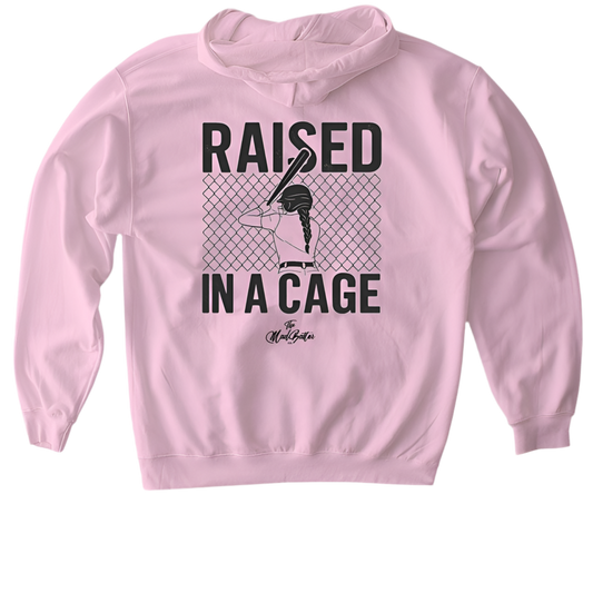 Raised In A Cage Softball Hoodie (Youth)
