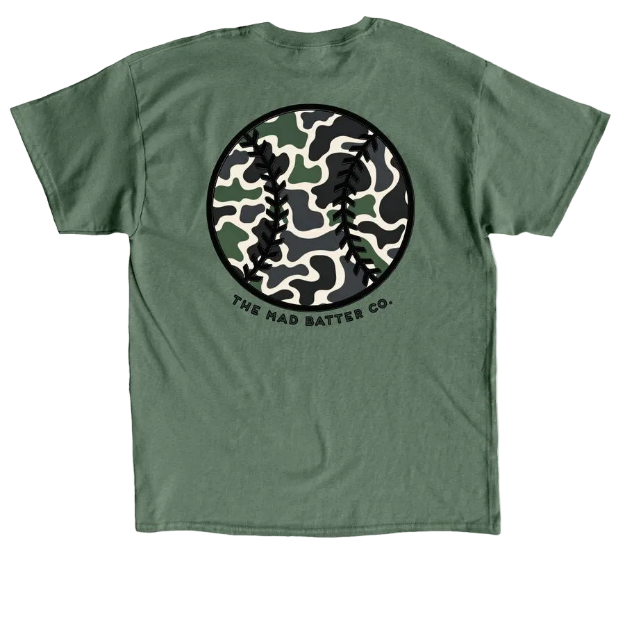 Backwoods Camo Baseball Tee (Adult)